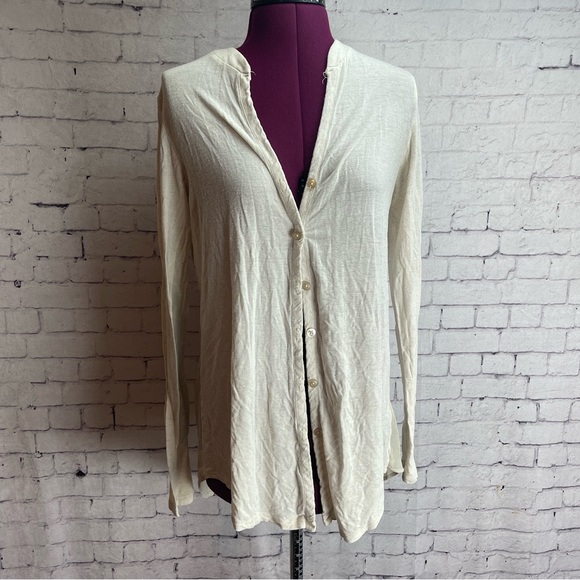 Bar III flax blamed lightweight cardigan size large cream colored - Picture 1 of 4